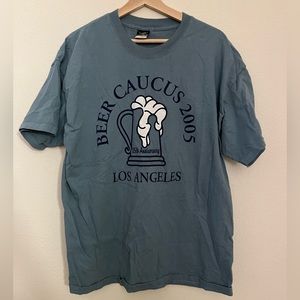 Vintage 2005 25th Anniversary Beer Caucus Hanes
Beefy Tshirt Size XL